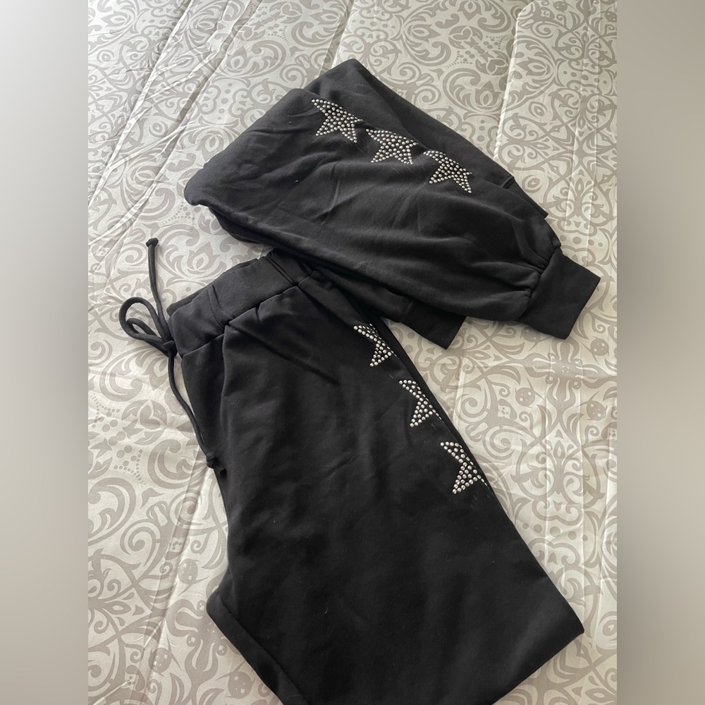 Black Star-Embellished Joggers